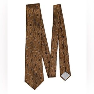 Abbey “Excellon” vintage washable narrow or skinny tie, brown